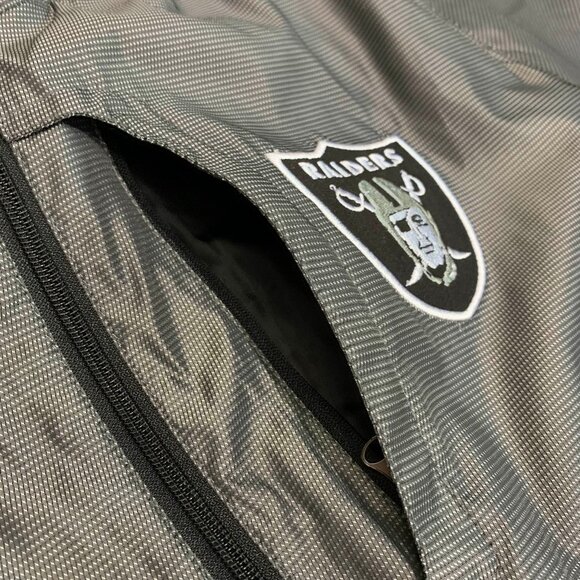 Raiders NFL Jacket G-III Windbreaker XL Gray Full Zip Lightweight Mesh Lined - Picture 13 of 13